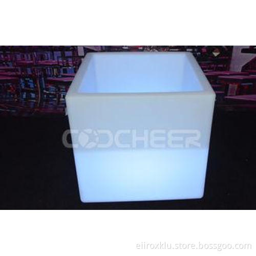 Waterproof illuminated planter pots , led flower pot cube